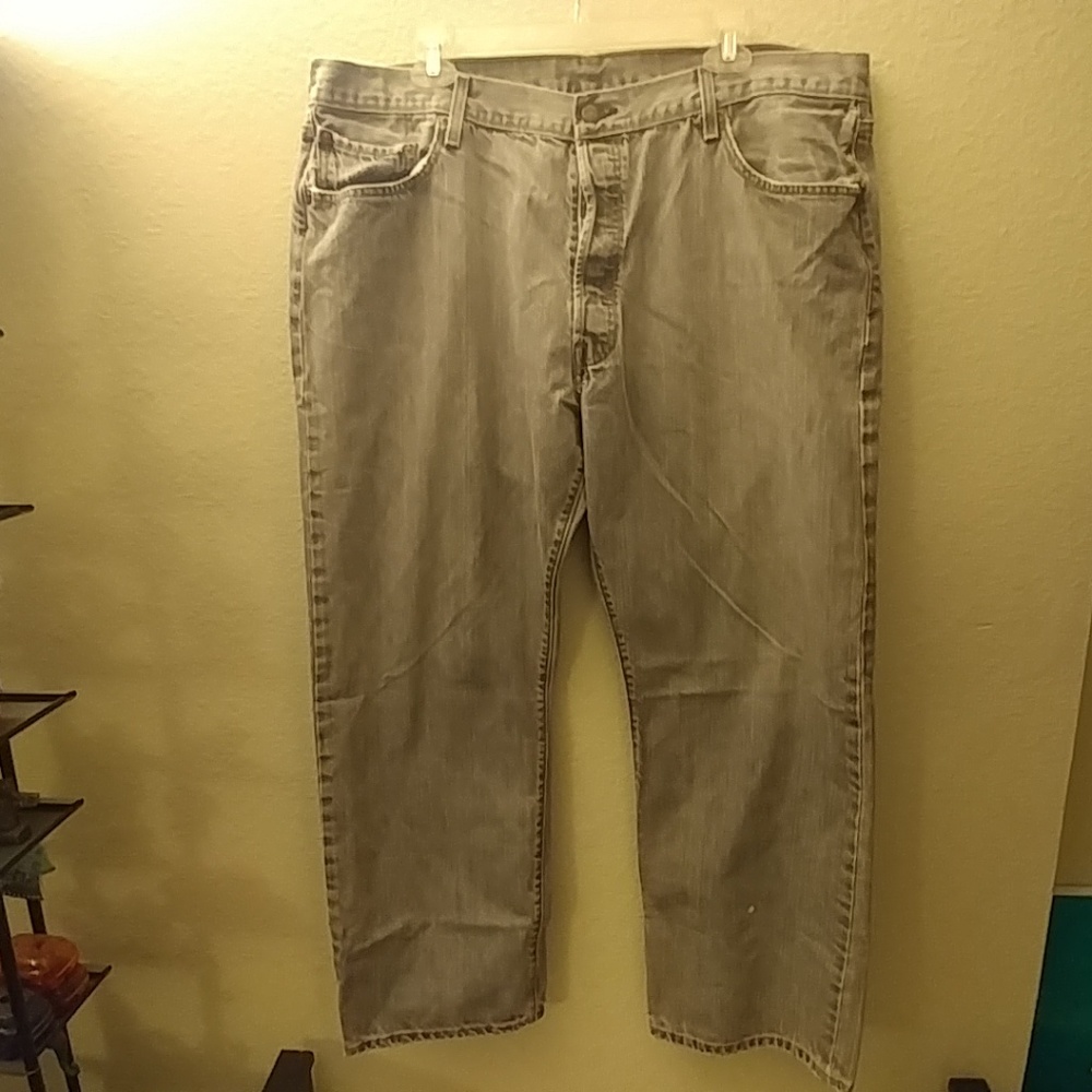 LEVI'S 501 Men's Jeans grey 42x30 shrunk